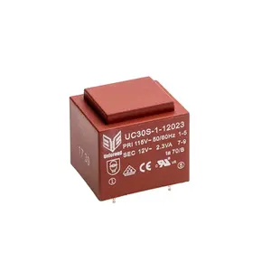 OEM EI30 1.5va 230v 9v Low frequency step down smart PCB mount Encapsulated Transformer