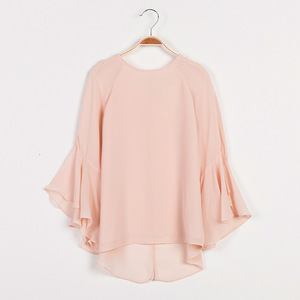 Blusa de Chifón con Diseño de Volantes en la Espalda y Mangas con Volantes para Niñas, Ropa Infantil de Diseño - Product Image 6