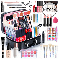 Coffret de Maquillage 20 Styles : Fard à Paupières, Rouge à Lèvres, Crayon à Sourcils, Gloss, Pinceaux, Poudre, Vernis à Ongles, avec Trousse de Maquillage