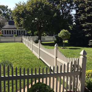 UV dayanıklı ve montajı kolay beyaz <span class=keywords><strong>Pvc</strong></span> vinil kazık çit beyaz vinil gizlilik çit panelleri plastik bahçe çitleri - Product Image 2