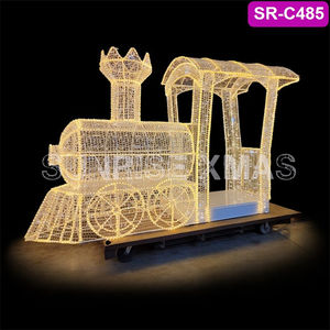 Luz Navideña LED Grande para Exteriores, Impermeable, con Diseño de Tren Navideño en 3D, para Decoración Comercial Personalizada - Product Image 4
