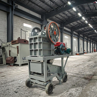 Concasseur à mâchoires mobile avec crible vibrant, pour pierres et or, moteur diesel, roulement et engrenage, haute productivité 40-70T