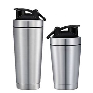 500ml <b>Double</b> <b>Wall</b> Stainless Steel Protein Shaker Vacuum Flasks with Stainless Steel Ball - Product Image 1