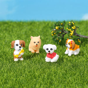 ตุ๊กตาลูกสุนัขน่ารัก ของตกแต่งสวนเรซิ่น ของตกแต่งรูปสัตว์ขนาดเล็ก ของตกแต่งภายในและภายนอกอาคาร - Product Image 3