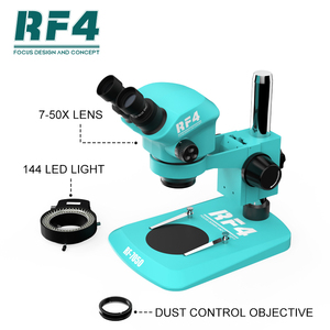 Rf4 RF7050-PO4 स्टीरियो दूरबीन माइक्रोस्कोप 7-50x पो4 पैड इलेक्ट्रॉनिक फोन मरम्मत माइक्रोस्कोप - Product Image 5