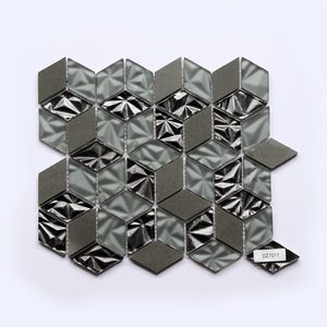 <span class=keywords><strong>Carreaux</strong></span> de mosaïque <span class=keywords><strong>hexagonaux</strong></span> brillants en verre 300x300mm pour salle de bain, salon, <span class=keywords><strong>parquet</strong></span> européen, plus de 5 ans - Product Image 6