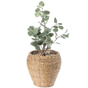 <span class=keywords><strong>Pot</strong></span> <span class=keywords><strong>de</strong></span> fleurs suspendu en rotin, panier tissé <span class=keywords><strong>de</strong></span> luxe léger, décoration murale 2022, bleu et gris, artisanat en jonc <span class=keywords><strong>de</strong></span> mer, pour la maison, fruits - Product Image 3