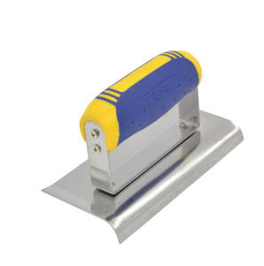 Truelle de coupe de ciment en acier inoxydable avec TPR et poignée en plastique Outil à main pour plâtrer le rabotage de bordure de béton - Product Image 2