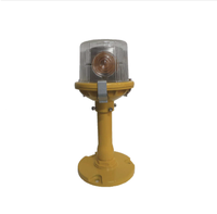 Feu d'obstruction aérien LED surélevé conforme aux normes ICAO et FAA, indice de protection IP54, construction en alliage d'aluminium, garantie de 5 ans