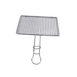 Cesta de malla de alambre para barbacoa, cesta de parrilla tejida, resistente al calor, soldada, portátil, resistente a la corrosión, antiadherente, fácil de limpiar, Longteng - Product Image 1