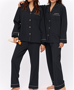 Tùy Chỉnh 2 Mảnh Thư In Ấn Của Phụ Nữ Tre Đồ Ngủ Dài Tay Áo Đồ Ngủ Phụ Nữ Ngủ Bông Pijamas Phụ Nữ - Product Image 4