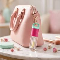 Tube de brillant à lèvres transparent rond à marque privée, vide, en matériau AS, emballage cosmétique, conteneur personnalisé avec logo, bouchon à vis, vente en gros, faible MOQ