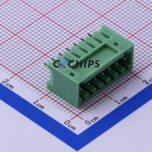 KF2EDGV-2.5-7P Plug-in Terminal Block Through hole,P=2.5mm Connector Board-to-Board / Socket - Closed 1x7P 2.5mm Green - Product Image 1