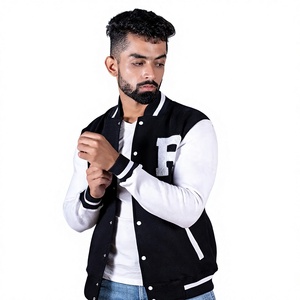 Veste de sport pour homme, coupe classique, col rabattu, fermeture à boutons, vêtement décontracté, coupe ajustée, en polyester et coton, noir et blanc - Product Image 5