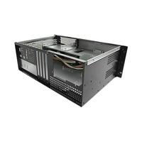 고품질 19인치 ATX 랙마운트 스틸 서버 엔클로저 (팬 포함, 짧은 깊이 3U 섀시) 재고 있음