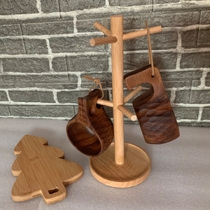 Houten moderne boomvormige keukenopbergrek voor handgereedschap, stapelbaar & multifunctioneel ontwerp - Product Image 4