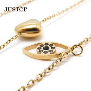 Pulseras de Moda Vintage al por Mayor, Personalizadas, de Acero Inoxidable Dorado, con Forma de Chica, Resistentes al Agua, con Circonitas, Elegantes, Justop - Product Image 4