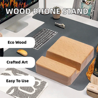 Support de téléphone portable de bureau Simple support de tablette de téléphone portable en bois avec Base de signe mural artisanat en bois fait à la main