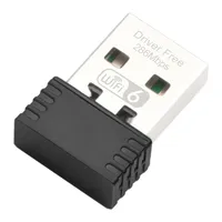 WIFI6 kartu jaringan USB WIFI, Gratis Driver 2.4GHz USB Dongle 300Mbps adaptor Wi-Fi 802.11b/g/n/ax untuk PC/Laptop/Desktop