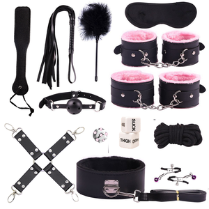 13ピースBDSMボンデージギアキット大人用セックスおもちゃ手錠付き拘束女性用いちゃつきSMおもちゃ - Product Image 3