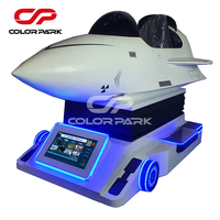 Coloré amusant nouvelle vente chaude avion réalité virtuelle machine de jeu machine d'arcade VR simulateur de vol pour centre de jeux