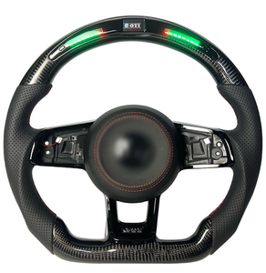 Volant personnalisé pour Volkswagen VW <span class=keywords><strong>Golf</strong></span> GTI MK75 <span class=keywords><strong>7</strong></span>, volant Polo Tiguan Jetta GTI <span class=keywords><strong>R</strong></span> en fibre de carbone - Product Image 2