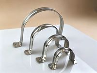 Serre-tuyaux en U à double trou et double tube en acier zingué métrique pour usage médical, garantie 3 ans, marque RK