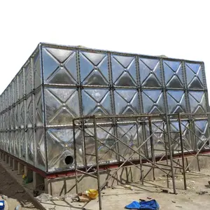 Better Quality 3.66x3.66m 8m High Elevated Collapsible Mould Pressed Galvanized Steel Water Tank for Residential Area