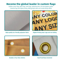Drapeau publicitaire Mingyang Promotion 3x5 pieds, drapeaux personnalisés 3x5 pieds, impression de design, double face, grande décoration suspendue, drapeau électoral