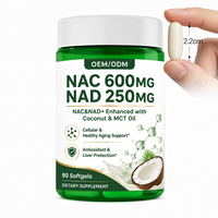 Fabricant OEM/ODM NAC 600mg NAD+ Qualité Alimentaire 90 Gélules Souples pour Femmes et Hommes – Supplément de N-Acétylcystéine pour Soutien Antioxydant – Marque Privée