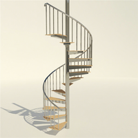 Escalier en colimaçon intérieur durable au design moderne en chêne américain avec acier inoxydable et verre, escalier circulaire en colimaçon pour loft