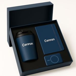 ชุดของขวัญหนังสุดหรูสำหรับองค์กร สมุดโน้ต + แก้วเก็บอุณหภูมิ + แฟลชไดรฟ์ USB - พิมพ์โลโก้ด้วย UV ตามสั่ง ของขวัญธุรกิจ แบรนด์ CL - Product Image 1