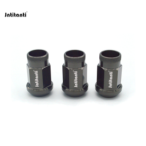 Jntianti Black Gr.5 Titanium Aloi mur roda kursi bola kualitas tinggi M14 * 1.5*35mm mur Lug kunci untuk AUDI <span class=keywords><strong>VW</strong></span> untuk PORSCHE Untuk BENZ - Product Image 6