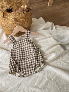 Camiseta de una pieza con cuello abierto para bebés, otoño 2026, para niños y niñas, ropa de verano para gatear - Product Image 5