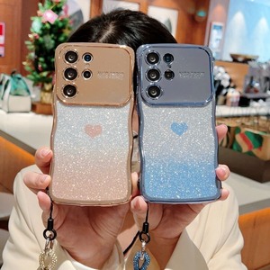 Custodia per cordino in TPU morbido con gradiente di griglie di lusso per Samsung Galaxy S25 S24 S23 <span class=keywords><strong>S22</strong></span> + Ultra FE Love Pattern <span class=keywords><strong>Cover</strong></span> - Product Image 3