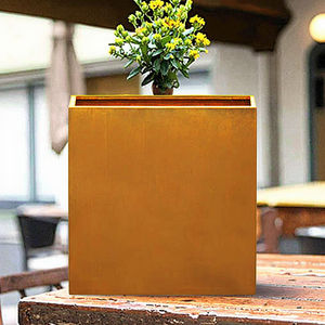 Jardinière en acier corten grande jardinière extérieure jardinière carrée en cube jardinières rustique en métal pot de fleur de <span class=keywords><strong>jardin</strong></span> style rustique contemporain - Product Image 5