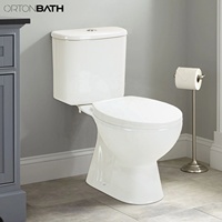 ORTONBATHS-Inodoro moderno de cerámica de dos piezas con doble descarga, asiento UF, cuenco alargado, combo de 2 piezas, modelo económico