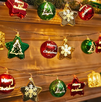 Warmweiße LED-Weihnachtsbeleuchtung Batteriebetrieben IP55 Außen-Feiertagsdekoration Geschenk-Lichterkette