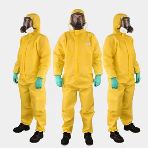 Campione gratuito KONZER produce l'uniforme di sicurezza della tuta di protezione resistente agli agenti chimici industriali monouso in HDPE