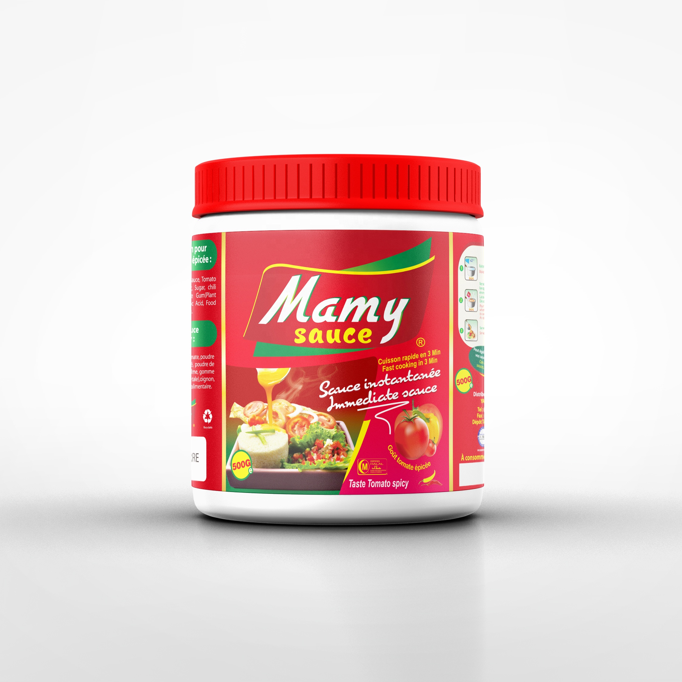 Mamy соус марки халяль томатный соус смешать соус порошок пряный 500g x24tubs
