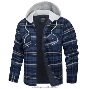 Nuova <span class=keywords><strong>giacca</strong></span> di flanella invernale da uomo casual scozzese primaverile <span class=keywords><strong>e</strong></span> autunnale cappotto foderato trapuntato scozzese foderato in pile <span class=keywords><strong>giacca</strong></span> da <span class=keywords><strong>camicia</strong></span> spessa Outwear - Product Image 1