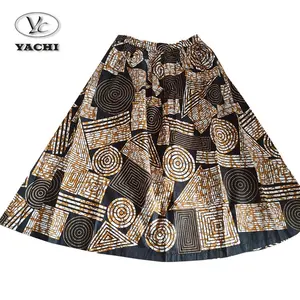 100% Cotton Wax African Short Dresses Medium Size For Women's Clothes