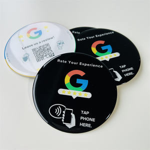 Étanche NFC PVC Google Review rond carré noir plaque Nfc époxy autocollant Nfc étiquette autocollant avec adhésif - Product Image 5