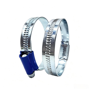 Abrazadera de Manguera Tipo Británico con Cabeza Azul, de Acero al Carbono Galvanizado, para Tuberías - Product Image 2