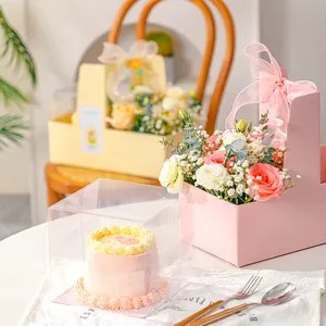 KinSun scatola di fiori di san valentino scatola di torta per la festa della mamma torte e fioriere rispettose dell'ambiente