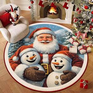 Alfombra redonda de Navidad suave y cómoda para Dove Velvet Cross-Border para Amazon Temu para la celebración del Festival <span class=keywords><strong>Shein</strong></span> lavable - Product Image 3