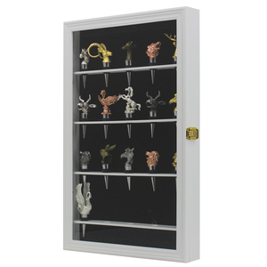 Présentoir mural de luxe personnalisé pour bouchons de vin, vitrine avec porte en verre pour accessoires de bar et cadeaux - Product Image 2