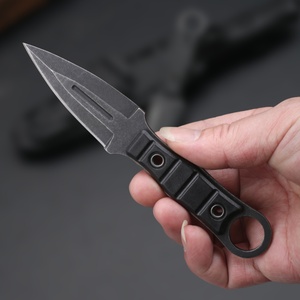 มีดยุทธวิธีคุณภาพสูงปรับแต่งได้ ใบมีดเหล็กกล้าไร้สนิม ด้ามจับแบบ K สำหรับมีดต่อสู้  OEM DIY ด้ามมีด - Product Image 2