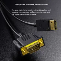 Cable Adaptador Convertidor Activo DisplayPort a VGA de 1.8m para Computadora Portátil de Negocios a Monitor o Proyector en Oficina y Aula