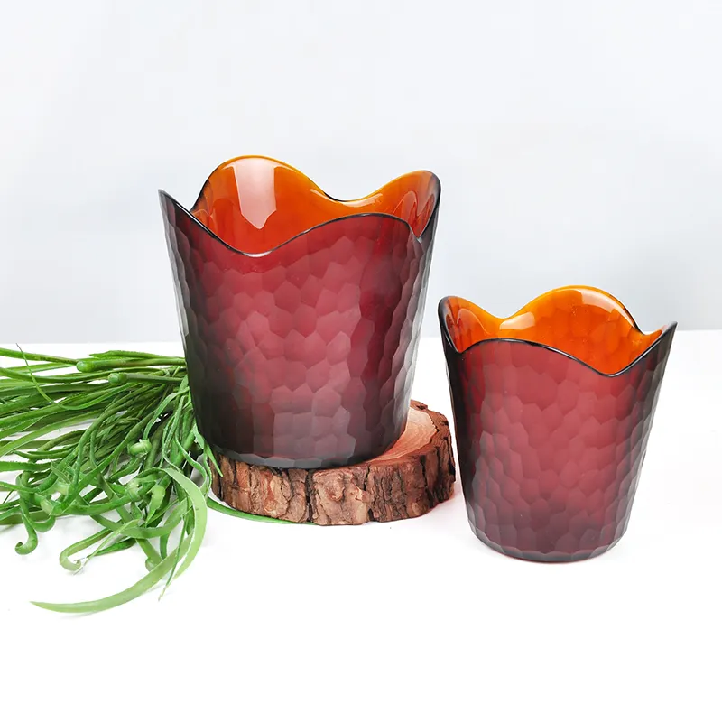 Luxus dekorativ einfach gefärbt individuell nordisch Kerze-Glas Glaskerzengläser Großhandel Kerze Gefäße